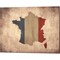 Map with Flag Overlay France by Color Me Happy 20" x 16" Canvas Wall Art